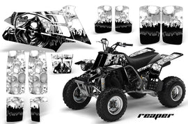 ATV Graphics Kit Quad Decal Sticker Wrap For Yamaha Banshee 350 1987-2005 REAPER WHITE-atv motorcycle utv parts accessories gear helmets jackets gloves pantsAll Terrain Depot