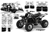 ATV Graphics Kit Quad Decal Sticker Wrap For Yamaha Banshee 350 1987-2005 REAPER WHITE