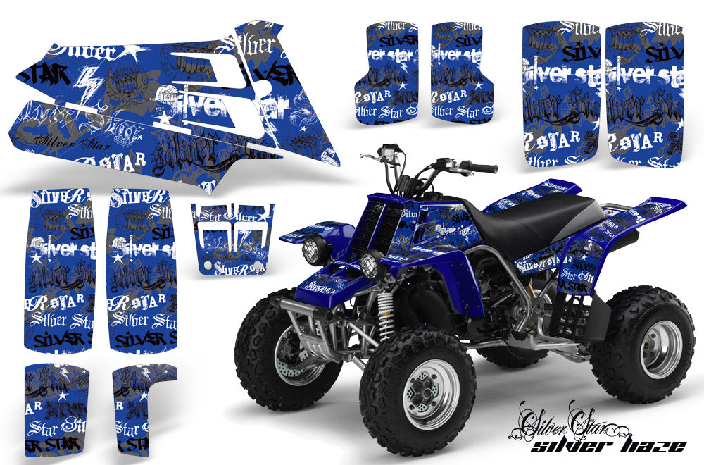 ATV Graphics Kit Quad Decal Sticker Wrap For Yamaha Banshee 350 1987-2005 SSSH BLACK BLUE-atv motorcycle utv parts accessories gear helmets jackets gloves pantsAll Terrain Depot