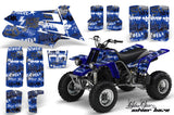 ATV Graphics Kit Quad Decal Sticker Wrap For Yamaha Banshee 350 1987-2005 SSSH BLACK BLUE