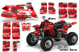 ATV Graphics Kit Quad Decal Sticker Wrap For Yamaha Banshee 350 1987-2005 SSSH BLACK RED