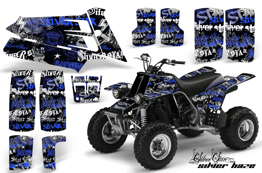 ATV Graphics Kit Quad Decal Sticker Wrap For Yamaha Banshee 350 1987-2005 SSSH BLUE BLACK-atv motorcycle utv parts accessories gear helmets jackets gloves pantsAll Terrain Depot