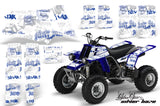 ATV Graphics Kit Quad Decal Sticker Wrap For Yamaha Banshee 350 1987-2005 SSSH BLUE WHITE
