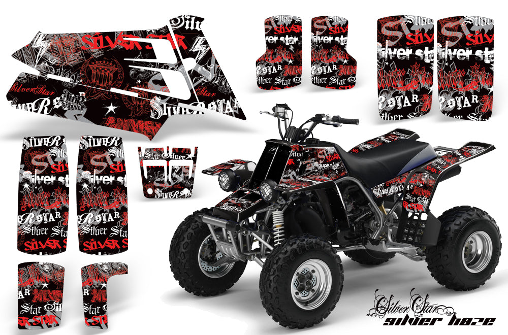 ATV Graphics Kit Quad Decal Sticker Wrap For Yamaha Banshee 350 1987-2005 SSSH RED BLACK-atv motorcycle utv parts accessories gear helmets jackets gloves pantsAll Terrain Depot