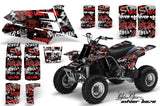 ATV Graphics Kit Quad Decal Sticker Wrap For Yamaha Banshee 350 1987-2005 SSSH RED BLACK