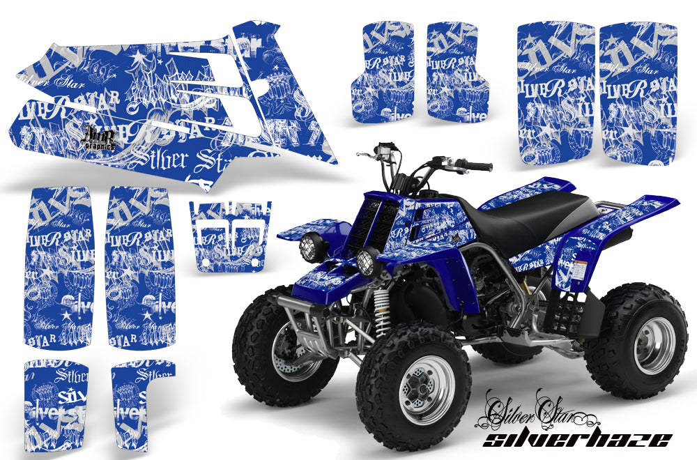 ATV Graphics Kit Quad Decal Sticker Wrap For Yamaha Banshee 350 1987-2005 SSSH WHITE BLUE-atv motorcycle utv parts accessories gear helmets jackets gloves pantsAll Terrain Depot