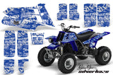 ATV Graphics Kit Quad Decal Sticker Wrap For Yamaha Banshee 350 1987-2005 SSSH WHITE BLUE