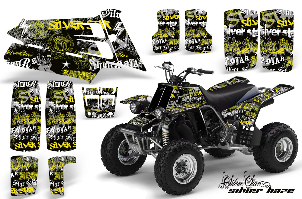 ATV Graphics Kit Quad Decal Sticker Wrap For Yamaha Banshee 350 1987-2005 SSSH YELLOW BLACK-atv motorcycle utv parts accessories gear helmets jackets gloves pantsAll Terrain Depot