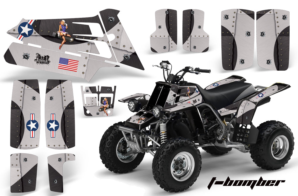 ATV Graphics Kit Quad Decal Sticker Wrap For Yamaha Banshee 350 1987-2005 TBOMBER BLACK-atv motorcycle utv parts accessories gear helmets jackets gloves pantsAll Terrain Depot