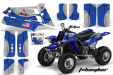 ATV Graphics Kit Quad Decal Sticker Wrap For Yamaha Banshee 350 1987-2005 TBOMBER BLUE