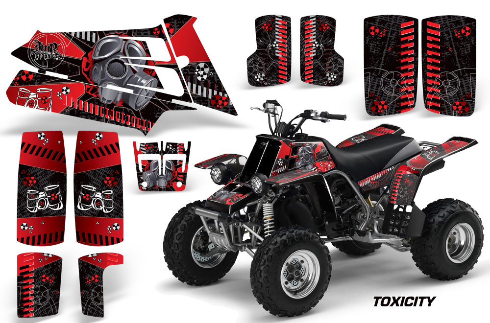 ATV Graphics Kit Quad Decal Sticker Wrap For Yamaha Banshee 350 1987-2005 TOXIC RED BLACK-atv motorcycle utv parts accessories gear helmets jackets gloves pantsAll Terrain Depot