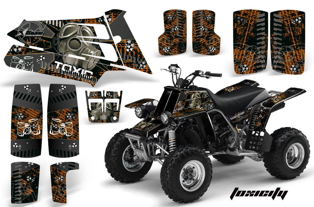 ATV Graphics Kit Quad Decal Sticker Wrap For Yamaha Banshee 350 1987-2005 TOXIC BLACK ORANGE-atv motorcycle utv parts accessories gear helmets jackets gloves pantsAll Terrain Depot