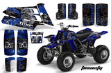 ATV Graphics Kit Quad Decal Sticker Wrap For Yamaha Banshee 350 1987-2005 TOXIC BLUE BLACK