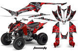 ATV Graphics Kit Quad Decal Sticker Wrap For Yamaha Banshee 350 1987-2005 TOXIC RED SILVER