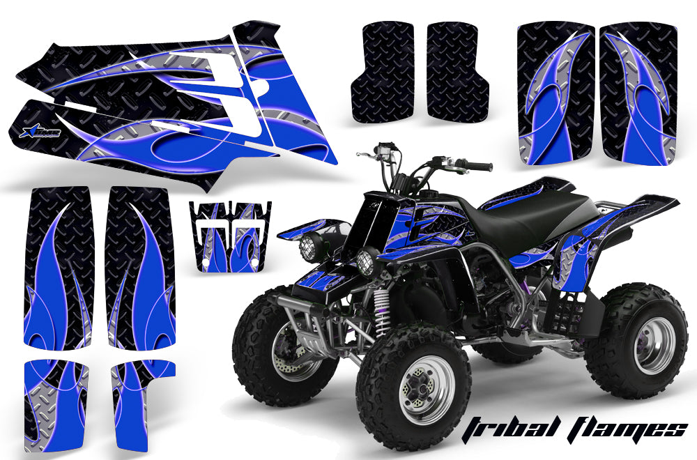 ATV Graphics Kit Quad Decal Sticker Wrap For Yamaha Banshee 350 1987-2005 TRIBAL BLUE BLACK-atv motorcycle utv parts accessories gear helmets jackets gloves pantsAll Terrain Depot