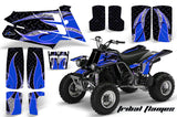 ATV Graphics Kit Quad Decal Sticker Wrap For Yamaha Banshee 350 1987-2005 TRIBAL BLUE BLACK