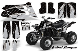 ATV Graphics Kit Quad Decal Sticker Wrap For Yamaha Banshee 350 1987-2005 TRIBAL SILVER BLACK-atv motorcycle utv parts accessories gear helmets jackets gloves pantsAll Terrain Depot