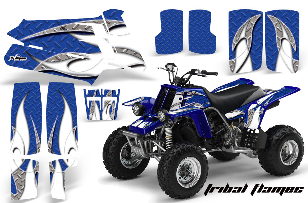ATV Graphics Kit Quad Decal Sticker Wrap For Yamaha Banshee 350 1987-2005 TRIBAL WHITE BLUE-atv motorcycle utv parts accessories gear helmets jackets gloves pantsAll Terrain Depot