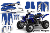 ATV Graphics Kit Quad Decal Sticker Wrap For Yamaha Banshee 350 1987-2005 TRIBAL WHITE BLUE