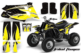 ATV Graphics Kit Quad Decal Sticker Wrap For Yamaha Banshee 350 1987-2005 TRIBAL YELLOW BLACK-atv motorcycle utv parts accessories gear helmets jackets gloves pantsAll Terrain Depot