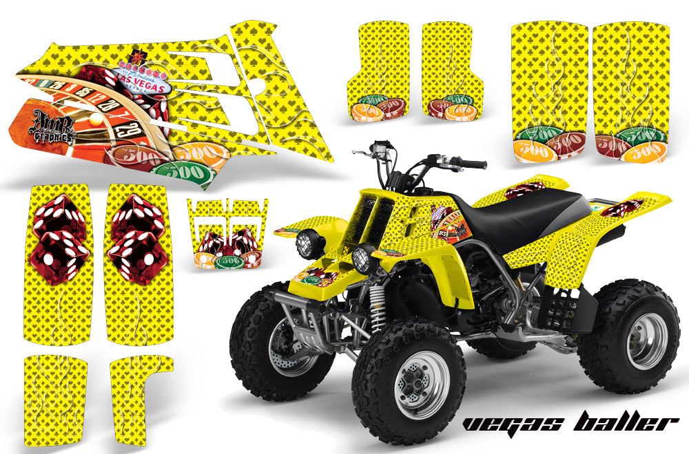 ATV Graphics Kit Quad Decal Sticker Wrap For Yamaha Banshee 350 1987-2005 VEGAS YELLOW-atv motorcycle utv parts accessories gear helmets jackets gloves pantsAll Terrain Depot