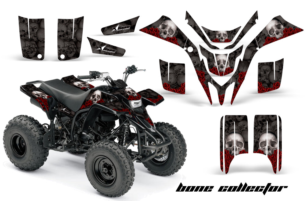 ATV Graphics Kit Quad Decal Wrap For Yamaha Blaster YFS200 1988-2005 BONES BLACK-atv motorcycle utv parts accessories gear helmets jackets gloves pantsAll Terrain Depot