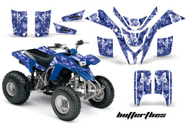 ATV Graphics Kit Quad Decal Wrap For Yamaha Blaster YFS200 1988-2005 BUTTERFLIES WHITE BLUE-atv motorcycle utv parts accessories gear helmets jackets gloves pantsAll Terrain Depot