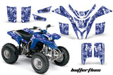 ATV Graphics Kit Quad Decal Wrap For Yamaha Blaster YFS200 1988-2005 BUTTERFLIES WHITE BLUE
