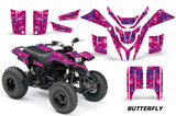 ATV Graphics Kit Quad Decal Wrap For Yamaha Blaster YFS200 1988-2005 BUTTERFLIES BLUE PINK
