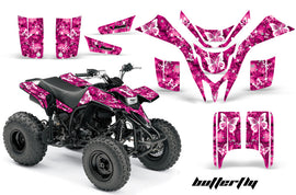 ATV Graphics Kit Quad Decal Wrap For Yamaha Blaster YFS200 1988-2005 BUTTERFLIES WHITE PINK-atv motorcycle utv parts accessories gear helmets jackets gloves pantsAll Terrain Depot