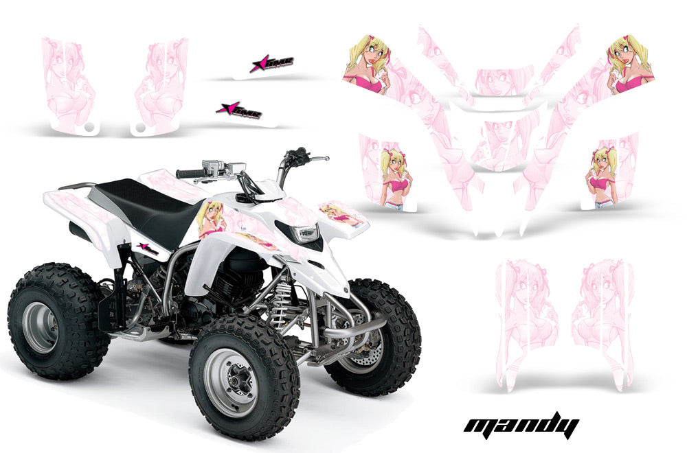 ATV Graphics Kit Quad Decal Wrap For Yamaha Blaster YFS200 1988-2005 MANDY PINK WHITE-atv motorcycle utv parts accessories gear helmets jackets gloves pantsAll Terrain Depot