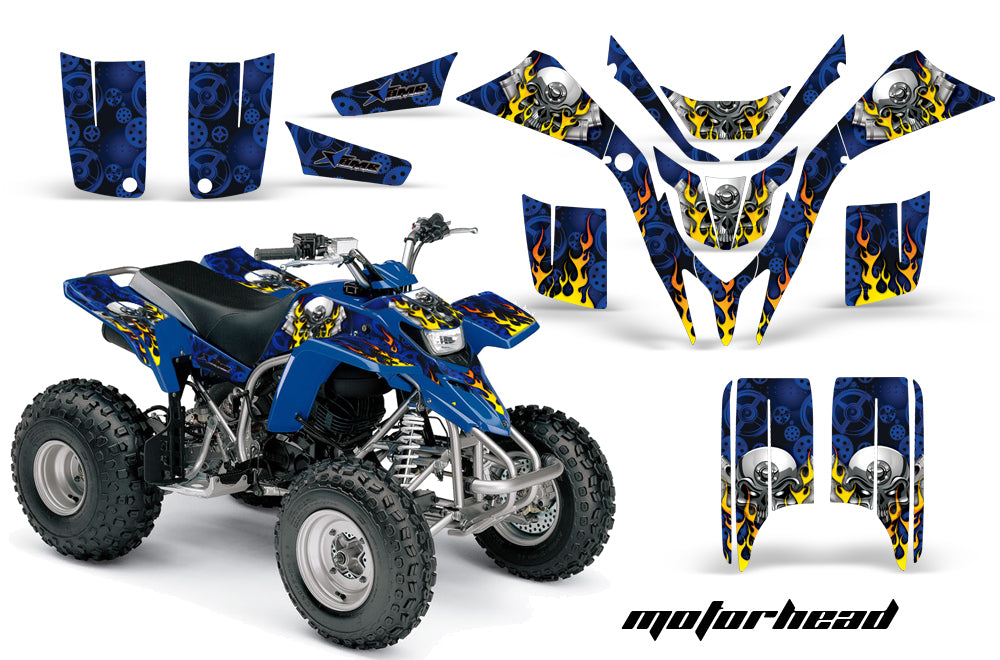 ATV Graphics Kit Quad Decal Wrap For Yamaha Blaster YFS200 1988-2005 MOTORHEAD BLUE-atv motorcycle utv parts accessories gear helmets jackets gloves pantsAll Terrain Depot