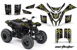 ATV Graphics Kit Quad Decal Wrap For Yamaha Blaster YFS200 1988-2005 NORTHSTAR YELLOW BLACK-atv motorcycle utv parts accessories gear helmets jackets gloves pantsAll Terrain Depot