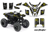 ATV Graphics Kit Quad Decal Wrap For Yamaha Blaster YFS200 1988-2005 NORTHSTAR YELLOW BLACK