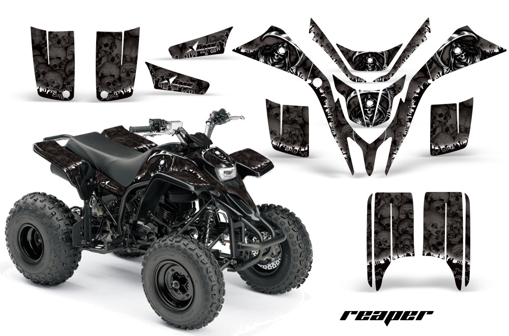 ATV Graphics Kit Quad Decal Wrap For Yamaha Blaster YFS200 1988-2005 REAPER BLACK-atv motorcycle utv parts accessories gear helmets jackets gloves pantsAll Terrain Depot