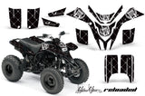 ATV Graphics Kit Quad Decal Wrap For Yamaha Blaster YFS200 1988-2005 RELOADED WHITE BLACK