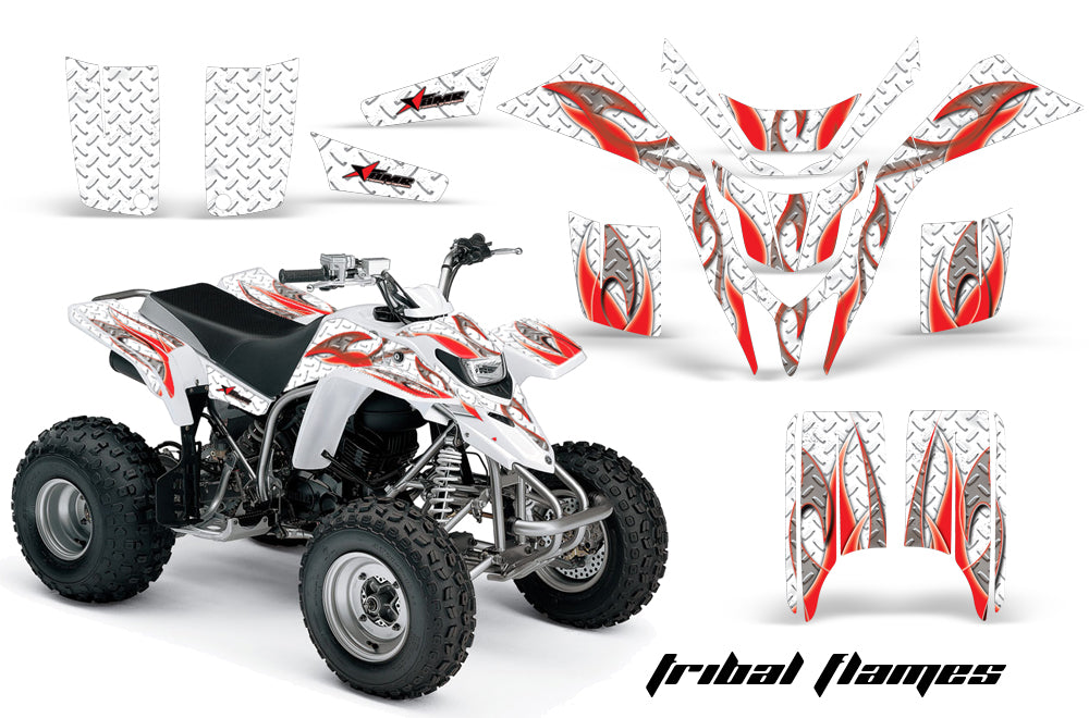 ATV Graphics Kit Quad Decal Wrap For Yamaha Blaster YFS200 1988-2005 TRIBAL RED WHITE-atv motorcycle utv parts accessories gear helmets jackets gloves pantsAll Terrain Depot