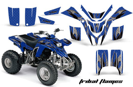 ATV Graphics Kit Quad Decal Wrap For Yamaha Blaster YFS200 1988-2005 TRIBAL BLACK BLUE-atv motorcycle utv parts accessories gear helmets jackets gloves pantsAll Terrain Depot