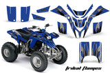 ATV Graphics Kit Quad Decal Wrap For Yamaha Blaster YFS200 1988-2005 TRIBAL BLACK BLUE