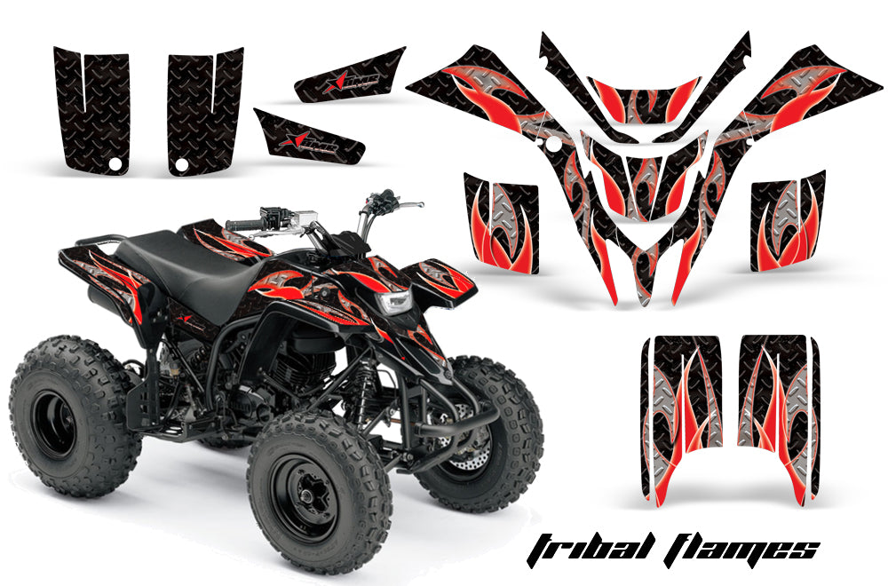 ATV Graphics Kit Quad Decal Wrap For Yamaha Blaster YFS200 1988-2005 TRIBAL RED BLACK-atv motorcycle utv parts accessories gear helmets jackets gloves pantsAll Terrain Depot
