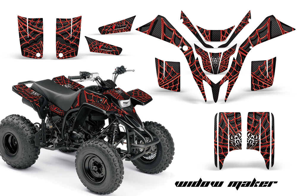 ATV Graphics Kit Quad Decal Wrap For Yamaha Blaster YFS200 1988-2005 WIDOW RED BLACK-atv motorcycle utv parts accessories gear helmets jackets gloves pantsAll Terrain Depot