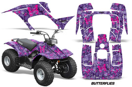 ATV Graphics Kit Quad Sticker Decal Wrap For Yamaha Breeze 125 1989-2004 BUTTERFLIES PINK PURPLE-atv motorcycle utv parts accessories gear helmets jackets gloves pantsAll Terrain Depot