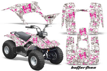 Load image into Gallery viewer, ATV Graphics Kit Quad Sticker Decal Wrap For Yamaha Breeze 125 1989-2004 BUTTERFLIES PINK WHITE-atv motorcycle utv parts accessories gear helmets jackets gloves pantsAll Terrain Depot
