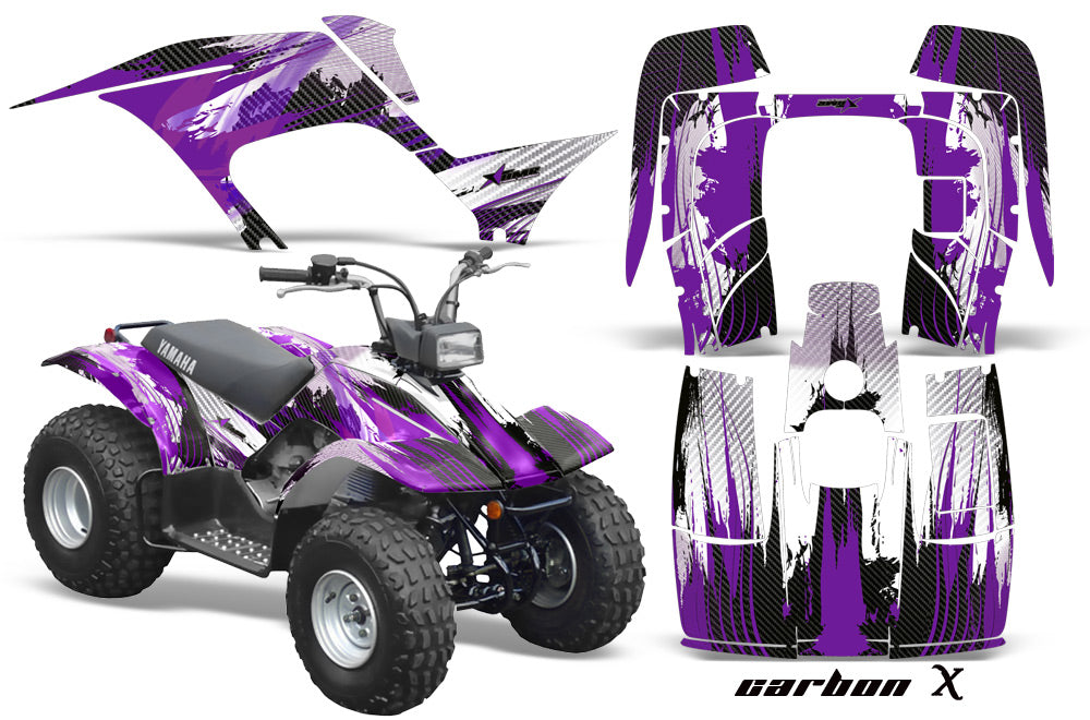 ATV Graphics Kit Quad Sticker Decal Wrap For Yamaha Breeze 125 1989-2004 CARBONX PURPLE-atv motorcycle utv parts accessories gear helmets jackets gloves pantsAll Terrain Depot
