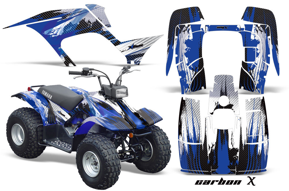 ATV Graphics Kit Quad Sticker Decal Wrap For Yamaha Breeze 125 1989-2004 CARBONX BLUE-atv motorcycle utv parts accessories gear helmets jackets gloves pantsAll Terrain Depot