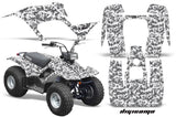 ATV Graphics Kit Quad Sticker Decal Wrap For Yamaha Breeze 125 1989-2004 DIGICAMO WHITE