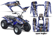 Load image into Gallery viewer, ATV Graphics Kit Quad Sticker Decal Wrap For Yamaha Breeze 125 1989-2004 HATTER SILVER BLUE-atv motorcycle utv parts accessories gear helmets jackets gloves pantsAll Terrain Depot
