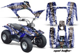 ATV Graphics Kit Quad Sticker Decal Wrap For Yamaha Breeze 125 1989-2004 HATTER SILVER BLUE