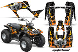 ATV Graphics Kit Quad Sticker Decal Wrap For Yamaha Breeze 125 1989-2004 MOTORHEAD BLACK