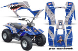 ATV Graphics Kit Quad Sticker Decal Wrap For Yamaha Breeze 125 1989-2004 WARHAWK BLUE